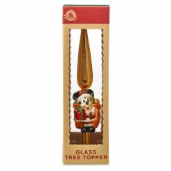 Promo ❤️ Hot Sale ❤️ Disney Tree Topper - Turn Of The Century - Santa Mickey - Glass ???? ????