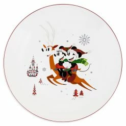 Top 10 ✨ New ???? Disney Dinner Plate - Mickey And Minnie Mouse Holiday - Reindeer ???? ????