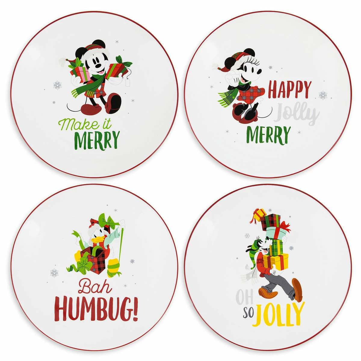 Wholesale ???? Best Sale ???? Disney Salad Plate Set - Santa Mickey And Friends Holiday - Set Of 4 ⭐ ???? 3 Wholesale ???? Best Sale ???? Disney Salad Plate Set - Santa Mickey And Friends Holiday - Set Of 4 ⭐ ????