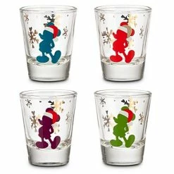 Coupon ⌛ Top 10 ???? Disney Shot Glass Set - ???? ???? Christmas Santa Mickey Mouse ???? ❤️