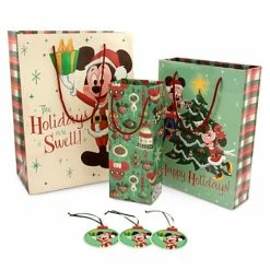 New ???? Cheapest ???? Disney Holiday Gift Bag Set - Mickey And Minnie Mouse ???? ⌛