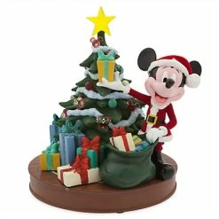 Promo ❤️ Outlet ⭐ Disney Medium Figure - Retro Santa Mickey Mouse Tree - Light Up ???? ✔️