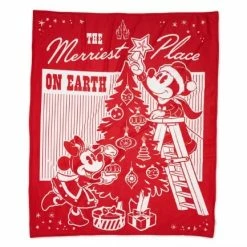 Best Sale ???? New ???? Disney Throw Blanket - Holiday Mickey & Minnie - Fleece ❤️ ????