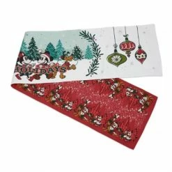 Discount ???? Hot Sale ❤️ Disney Table Runner - Holiday Mickey & Friends - Reversible ???? ????
