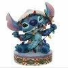 Brand new ???? Hot Sale ⭐ Disney Jim Shore Figure - Stitch Wrapped In ❄ ???? Christmas Lights ⭐ ⭐ -Disney Christmas Shop bf327