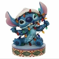 Brand new ???? Hot Sale ⭐ Disney Jim Shore Figure - Stitch Wrapped In ❄ ???? Christmas Lights ⭐ ⭐