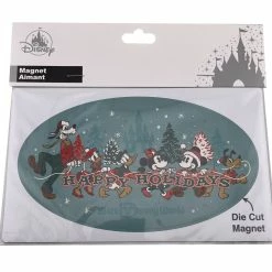 Best deal ???? Promo ❤️ Disney Magnet - Happy Holidays - Mickey And Friends - Large ✔️ ????