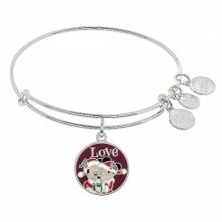 Outlet ???? Best Sale ???? Disney Alex And Ani Bracelet - Santa Mickey And Minnie - Silver ???? ✔️