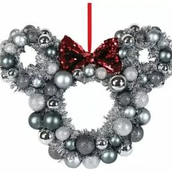 Best Pirce ???? Cheapest ???? Disney Wreath - Holiday Mickey Mouse Icon - Silver ???? ????