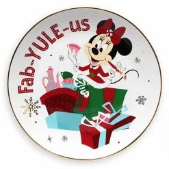 Hot Sale ???? Cheap ???? Disney Dessert Plate - Holiday Minnie Mouse - Fab-yule-us ✔️ ????