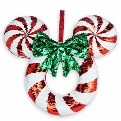 Hot Sale ???? Top 10 ???? Disney Door Hanger - Holiday Mickey Peppermint - Sequined ???? ????