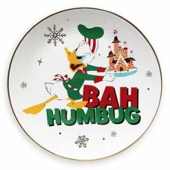 New ???? Coupon ???? Disney Dessert Plate - Holiday Donald Duck - Bah Humbug ???? ????