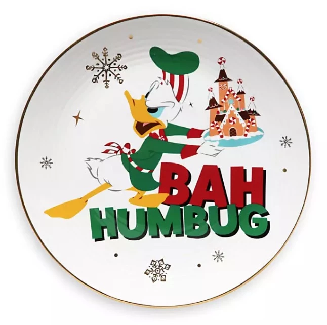 New ???? Coupon ???? Disney Dessert Plate - Holiday Donald Duck - Bah Humbug ???? ???? 3 New ???? Coupon ???? Disney Dessert Plate - Holiday Donald Duck - Bah Humbug ???? ????
