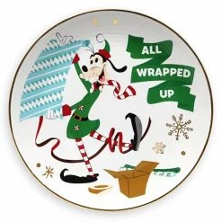 Top 10 ✔️ Promo ???? Disney Dessert Plate - Holiday Goofy - All Wrapped Up ???? ⭐