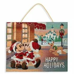 Deals ⌛ Hot Sale ???? Disney Holiday Door Hanger - Mickey And Friends Light-Up Tapestry ???? ????